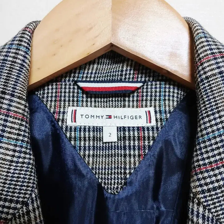 [BUNJANG] Tommy Hilfiger Check Double Breasted Blazer / 타미힐피거 체크 더블 브레스트 모자켓