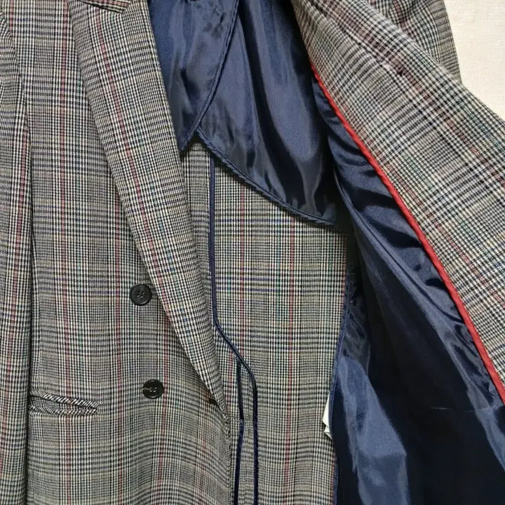 [BUNJANG] Tommy Hilfiger Check Double Breasted Blazer / 타미힐피거 체크 더블 브레스트 모자켓