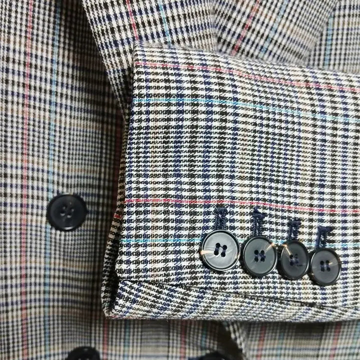 [BUNJANG] Tommy Hilfiger Check Double Breasted Blazer / 타미힐피거 체크 더블 브레스트 모자켓