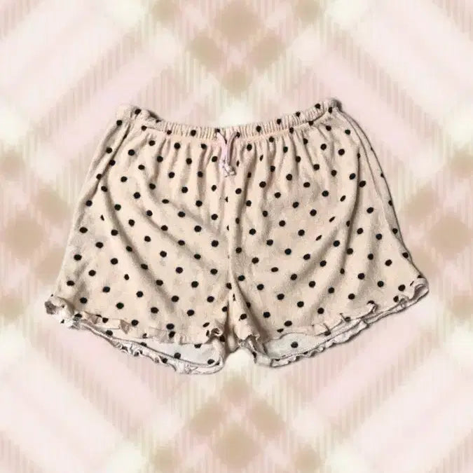 [BUNJANG] Latte Hime Dot Pattern Shorts / 핑크 땡땡이 도트 반바지 숏팬츠 룸웨어 라떼 히메 갸루 러블리 로걀
