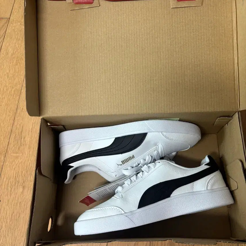 [BUNJANG] Puma Court Sneakers White Black / 푸마 코트화 화이트 블랙 새상