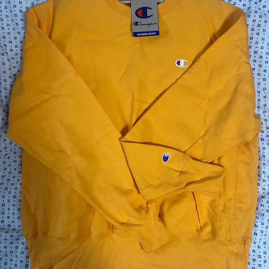 [BUNJANG] Champion Reverse Weave Yellow Sweatshirt / 챔피온