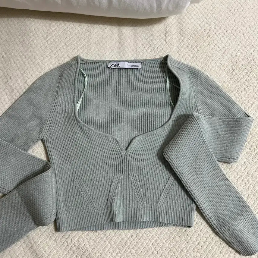 [BUNJANG] Zara Cropped Knit Top / zara 자라 크롭 니트