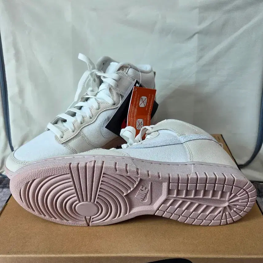 [BUNJANG] Nike Dunk High Cream White Pink 270 / 나이키 덩크 하이 크림 화이트 핑크 270