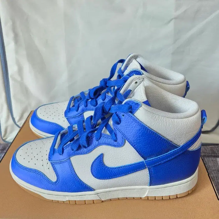 [BUNJANG] Nike Dunk High Blue Leather Sneakers / 나이키 덩크 하이 블루 레더 스니커즈 270