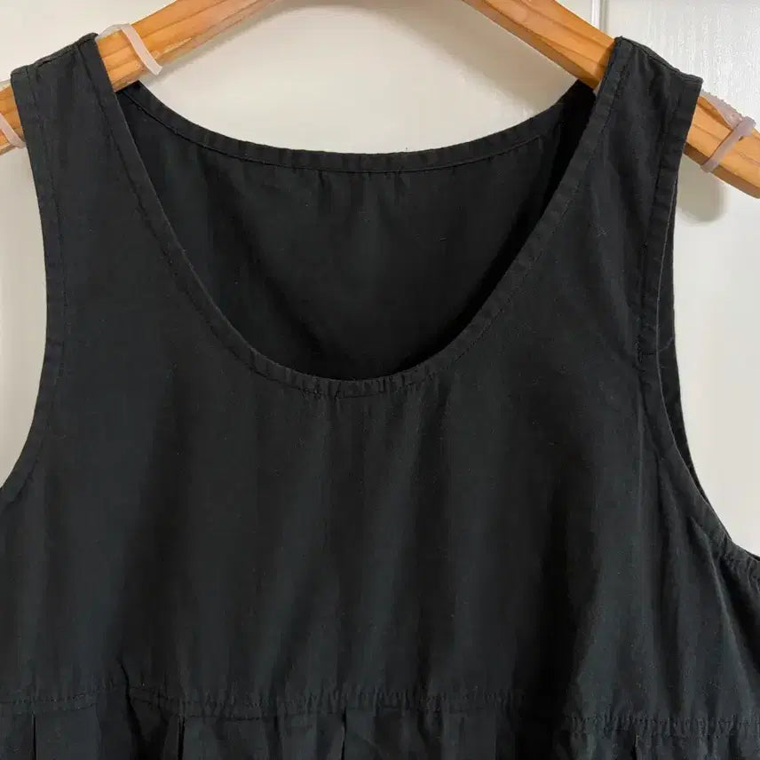 [BUNJANG] Vintage Black Sleeveless Long Flare Dress / (일본 수입 빈티지)블랙 나시 원피스 롱 플레어 기본 M