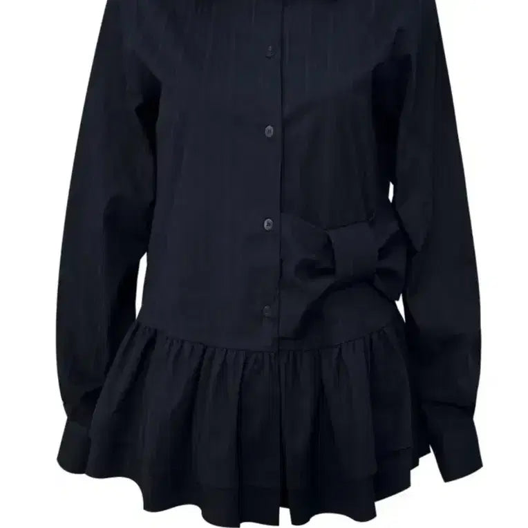 [BUNJANG] Chemeccy Bow Frill Shirt / 체메씨 보우 프릴 셔츠