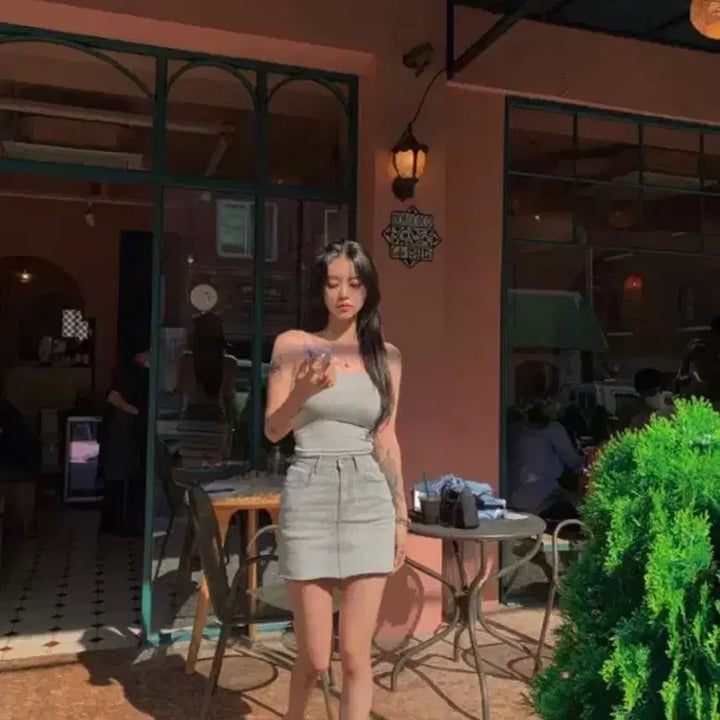 [BUNJANG] Pale Jade Denim Skirt - Blue Wash, Grey, Brown Cotton / 페일제이드 데님스커트류 판매 블루워싱 그레이 브라운코튼스커트 a라인h라인