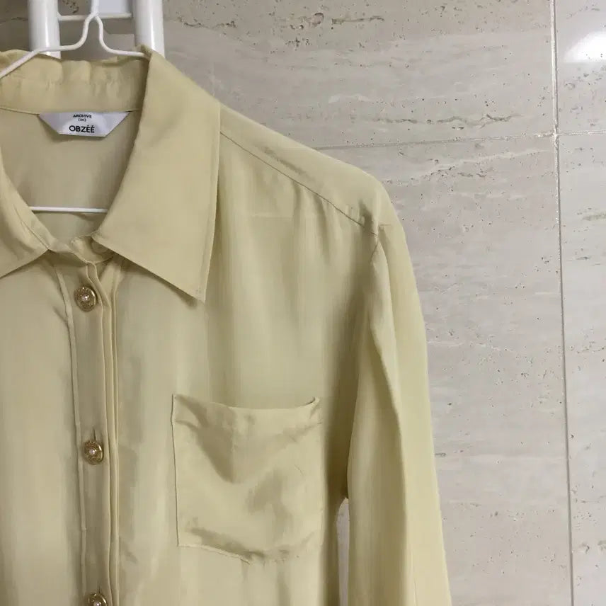 [BUNJANG] OBZEE Satin Blouse / OBZEE 오브제 22 새틴 블라우스 44