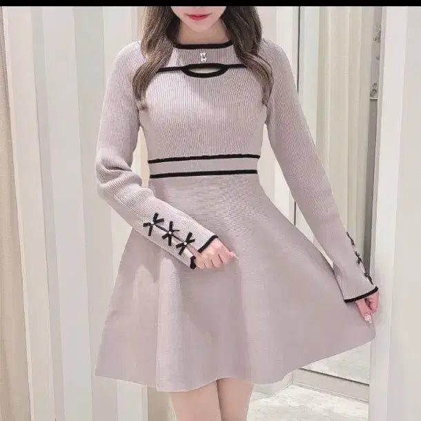[BUNJANG] Eblin Knit Dress / 에블린 니트원피스 스나계 피움 미셸마카롱 리즈리사 시크릿허니 마즈 양지뢰