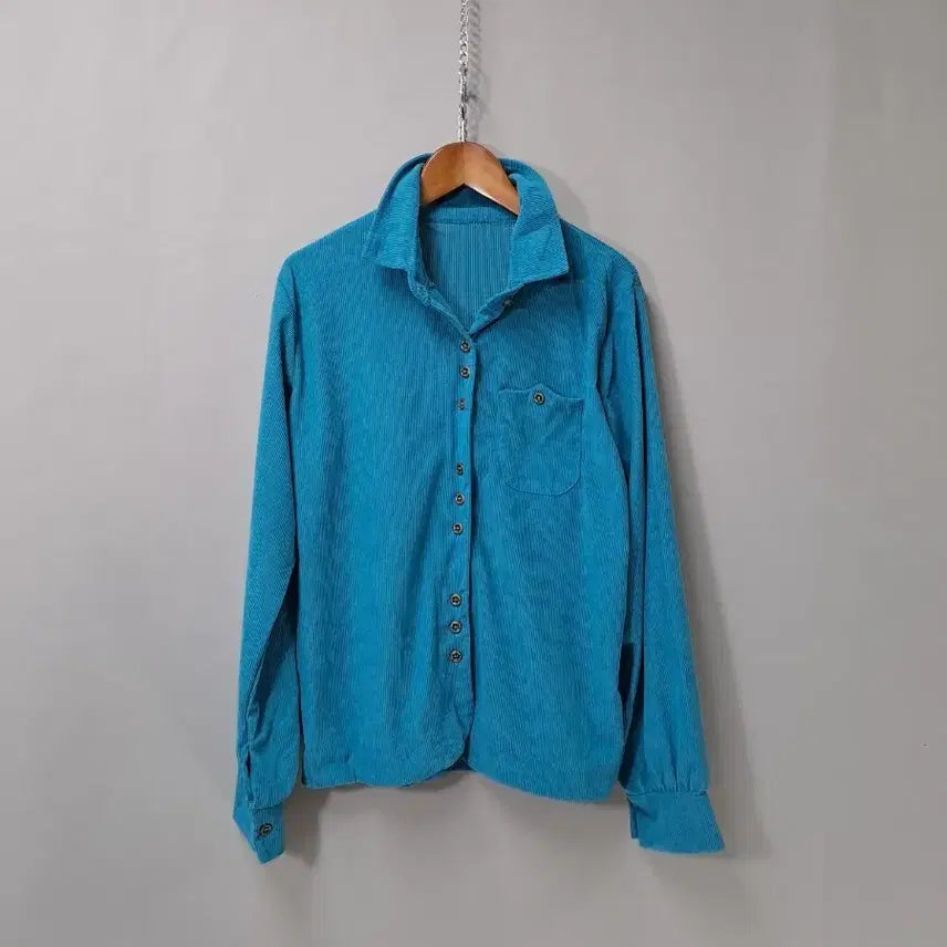 [SOLD OUT] 청록색 단추포인트 코듀로이 남방 셔츠