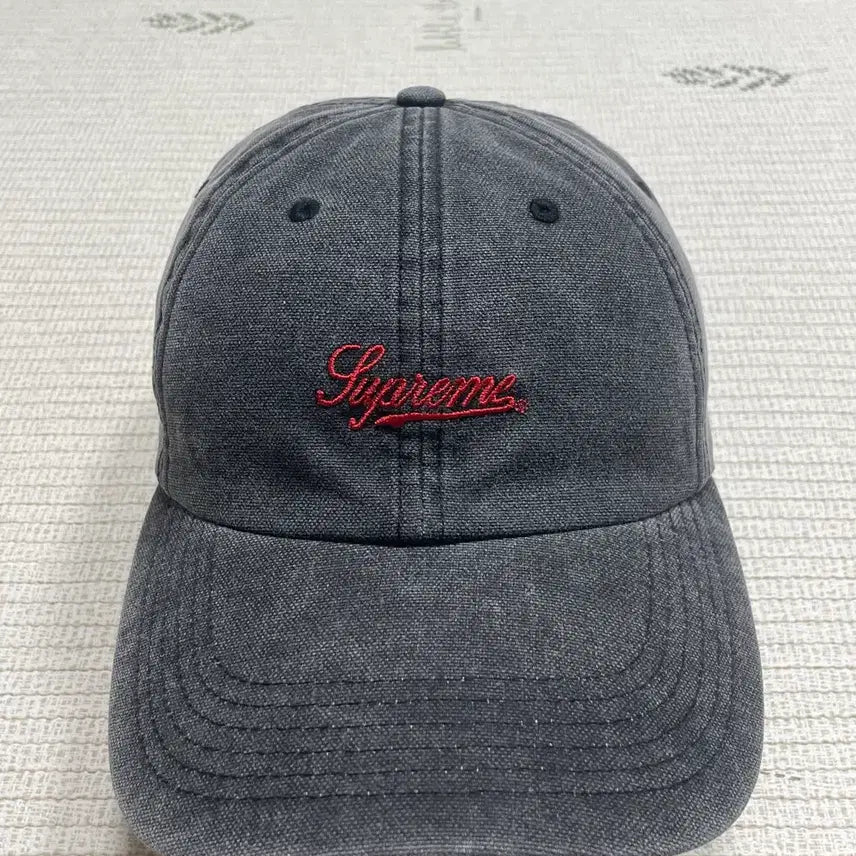 [BUNJANG] Supreme 19FW Script Logo 6-Panel Cap Black / 19fw 슈프림 스크립트 로고 6패널 블랙