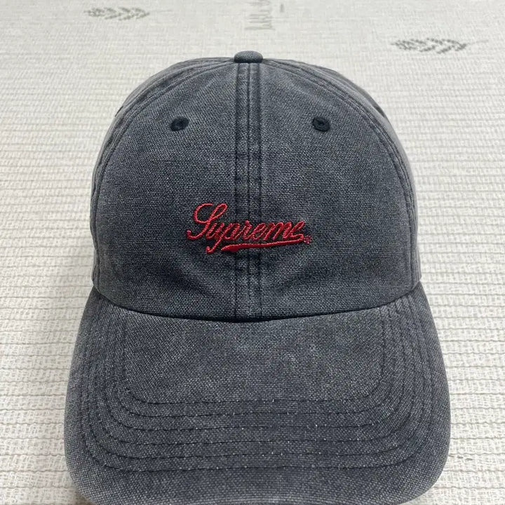 [BUNJANG] Supreme 19FW Script Logo 6-Panel Cap Black / 19fw 슈프림 스크립트 로고 6패널 블랙