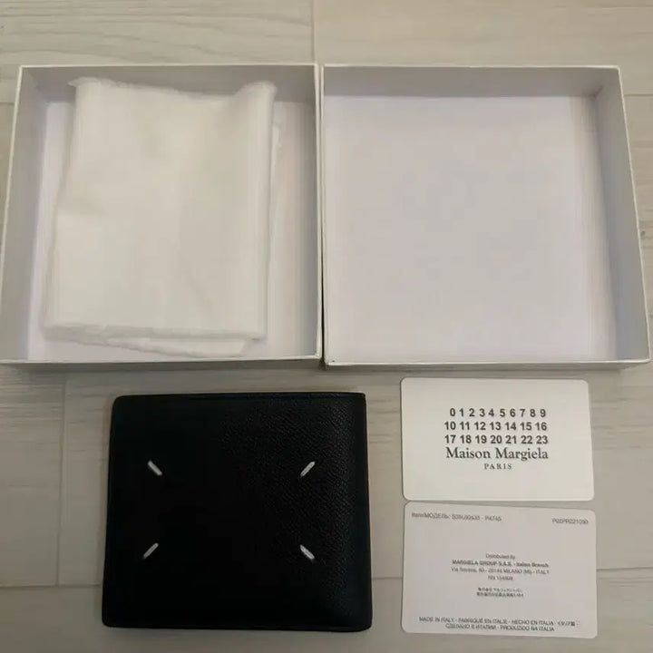 [BUNJANG] Maison Margiela Black Bi-fold Wallet Full Set / 메종 마르지엘라 블랙 반지갑 풀세트