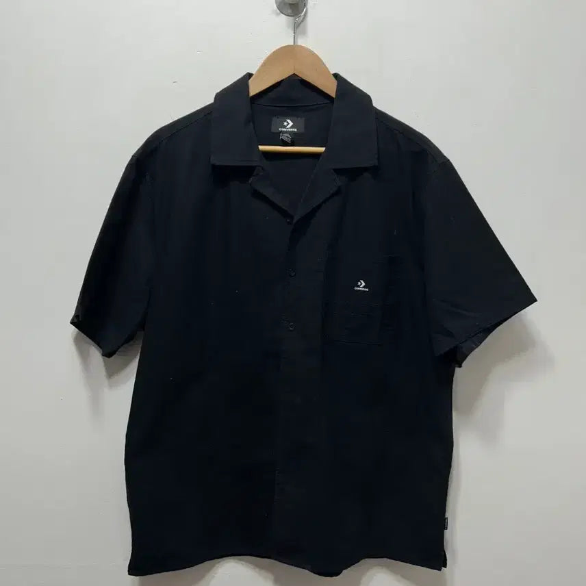 [SOLD OUT] 컨버스 블랙 반팔 면 셔츠 반팔 100사이즈