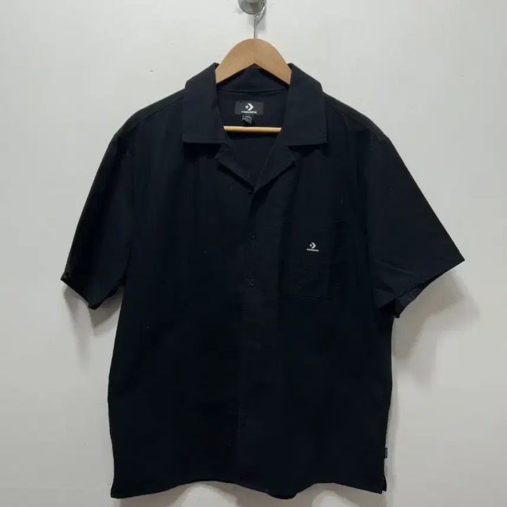 [SOLD OUT] 컨버스 블랙 반팔 면 셔츠 반팔 100사이즈