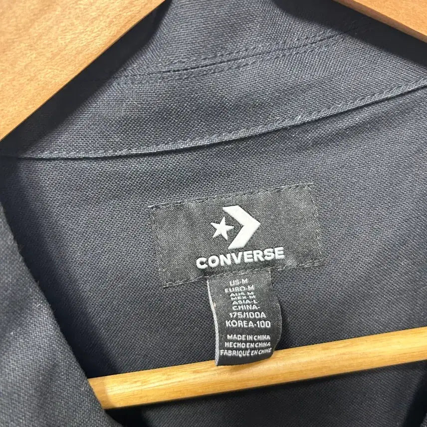 [SOLD OUT] 컨버스 블랙 반팔 면 셔츠 반팔 100사이즈