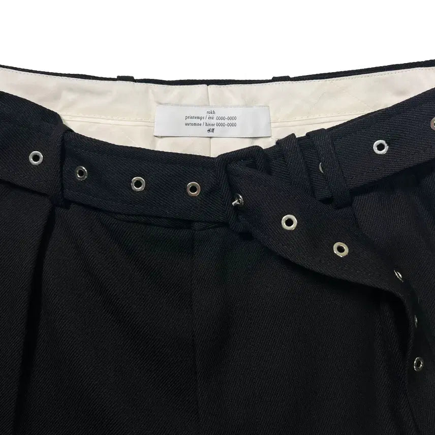 [BUNJANG] H&M Rokh Belted Wool Pants / h&m rokh 벨티드 울 팬츠 블랙 (46)