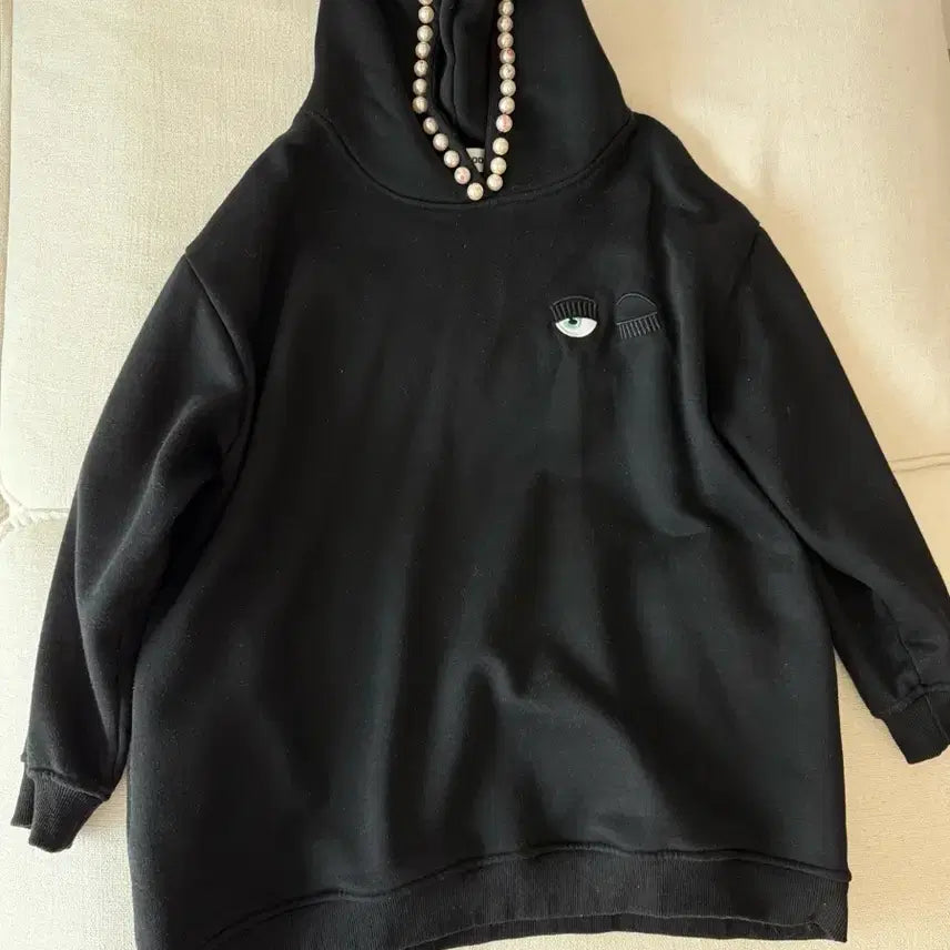 [BUNJANG] Black Hoodie / 블랙 후드티