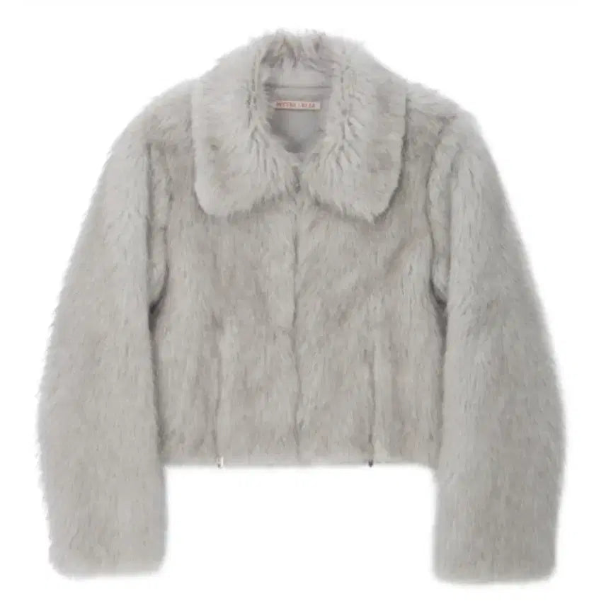 [BUNJANG] Bitter Cells Awii Cropped Faux Fur Jacket Grey / 비터셀즈 아위 크롭 퍼자켓 그레이