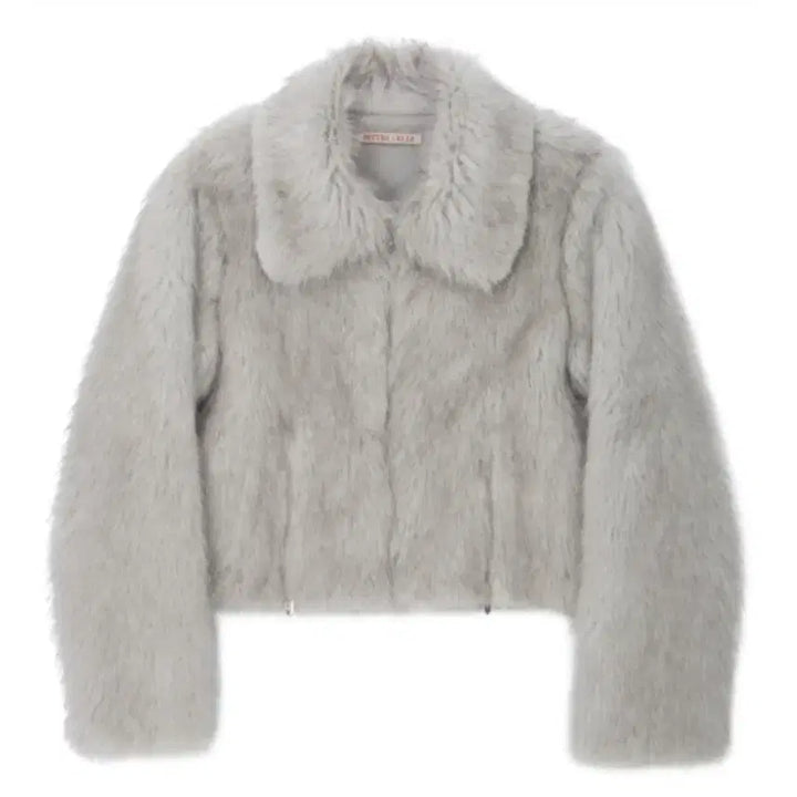 [BUNJANG] Bitter Cells Awii Cropped Faux Fur Jacket Grey / 비터셀즈 아위 크롭 퍼자켓 그레이