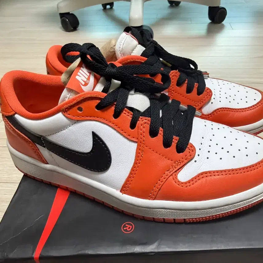 [BUNJANG] Nike Air Jordan 1 Low OG Orange / 나이키 에어 조던1 로우 OG 오렌지 (235)