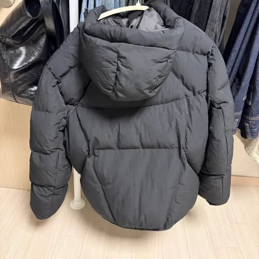 [BUNJANG] Verdent Cut Block Quilted Hooded Padded Jacket Black L / 버던트 컷블록 퀼팅 후드 패딩 블랙 L