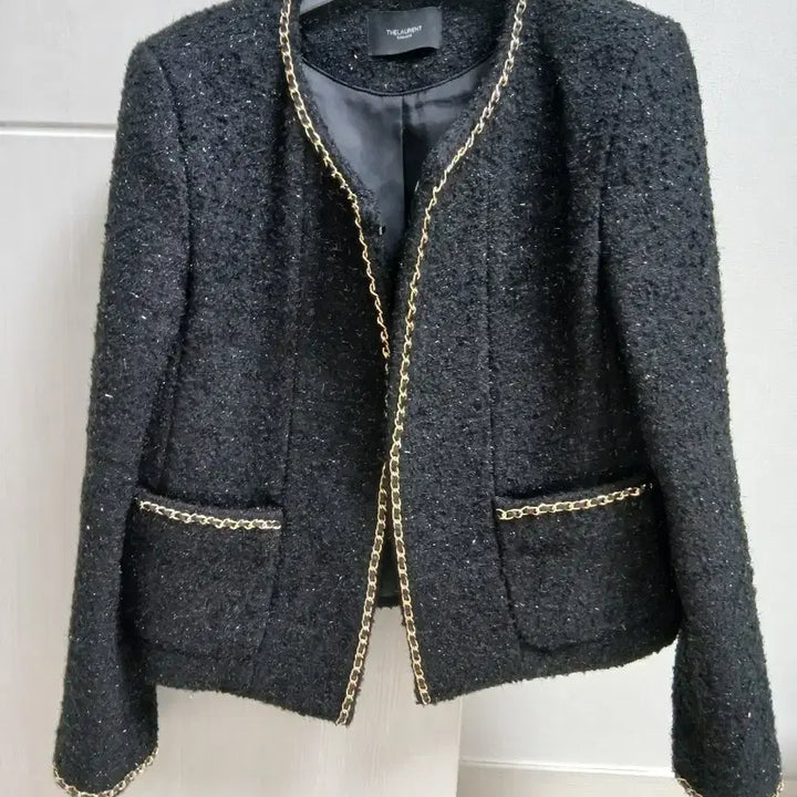 [BUNJANG] The Rowang Chain Tweed Jacket &amp; Skirt Set / 더로랑 체인 트위드 자켓 스커트 m