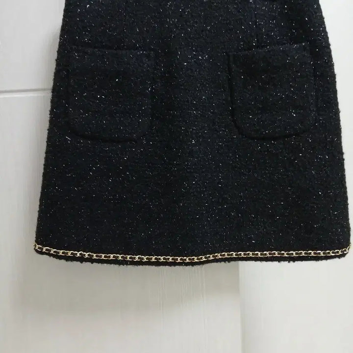 [BUNJANG] The Rowang Chain Tweed Jacket &amp; Skirt Set / 더로랑 체인 트위드 자켓 스커트 m