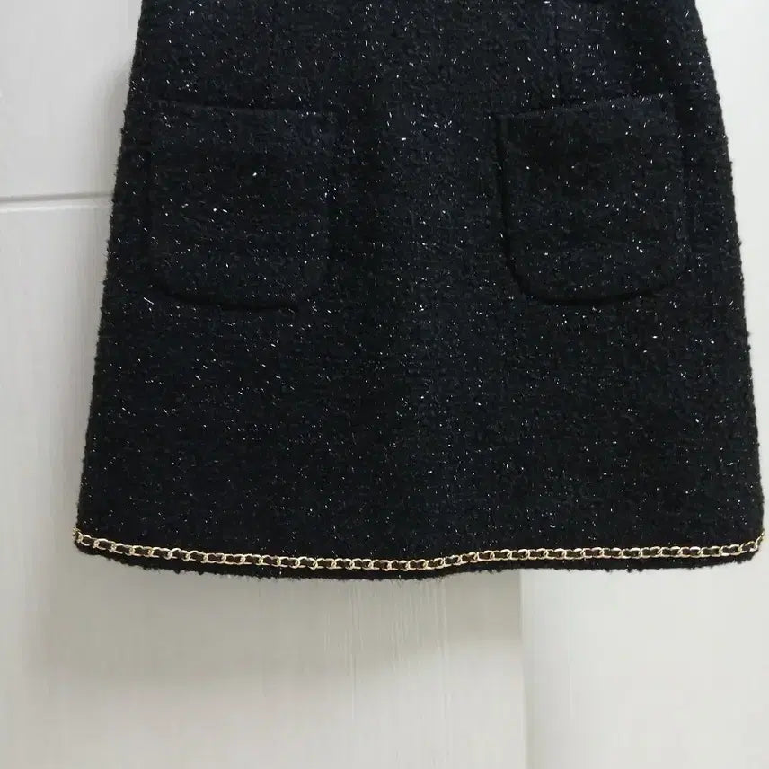 [BUNJANG] The Rowang Chain Tweed Jacket &amp; Skirt Set / 더로랑 체인 트위드 자켓 스커트 m