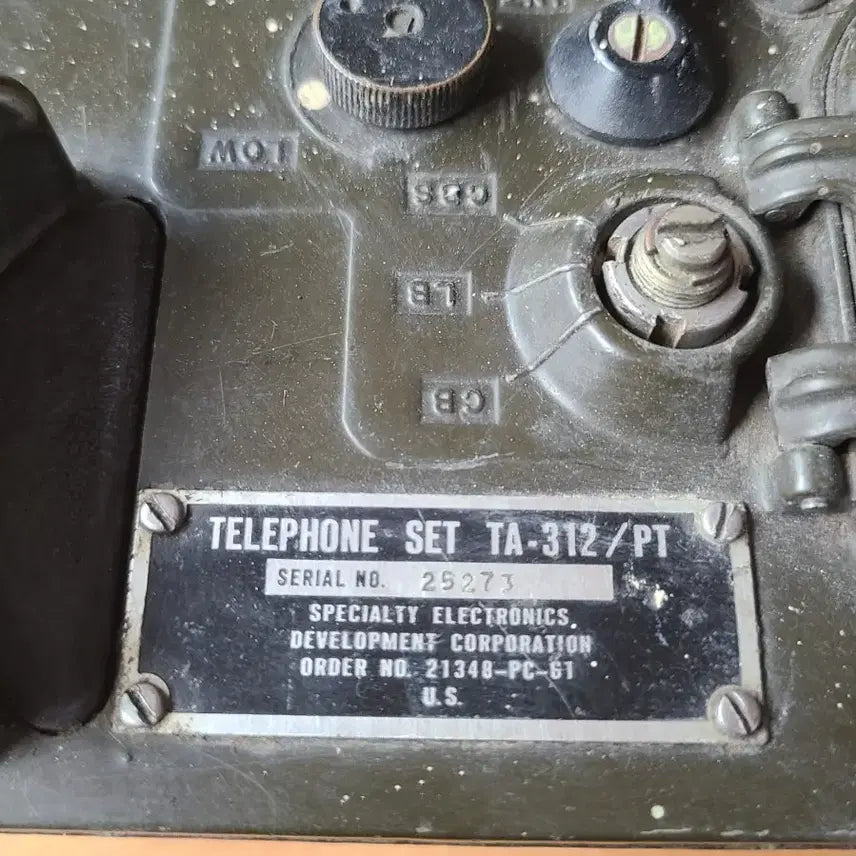 [BUNJANG] US Military TA-312/PT Field Telephone / 미군 TA-312/PT 야전 통신기 일명 딸딸이