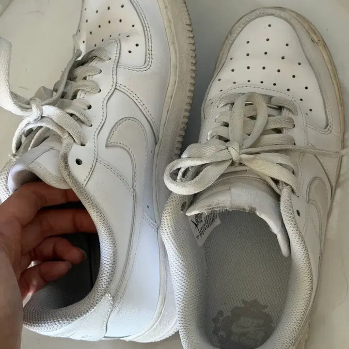 [BUNJANG] Nike Air Force 1 White Sneakers 250 / 나이키 에어포스1 올백 흰색 운동화 250