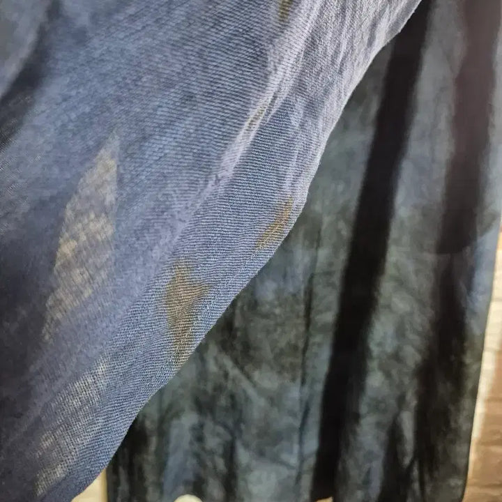 [BUNJANG] Blue Dyed Linen Long Dress / 블루 염색 린넨 롱 원피스(77)까지