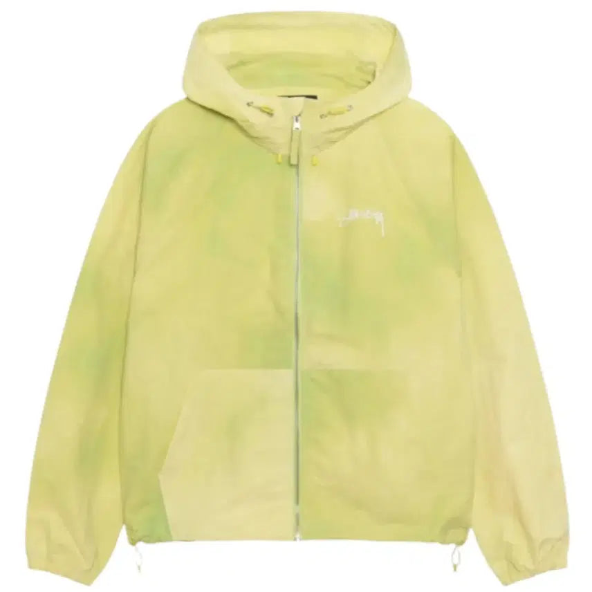 [BUNJANG] Stussy Wave Dye Beach Shell Jacket Lime XXL / 스투시 웨이브 다이 비치 쉘 자켓 라임 XXL (2XL) 사이즈 판매