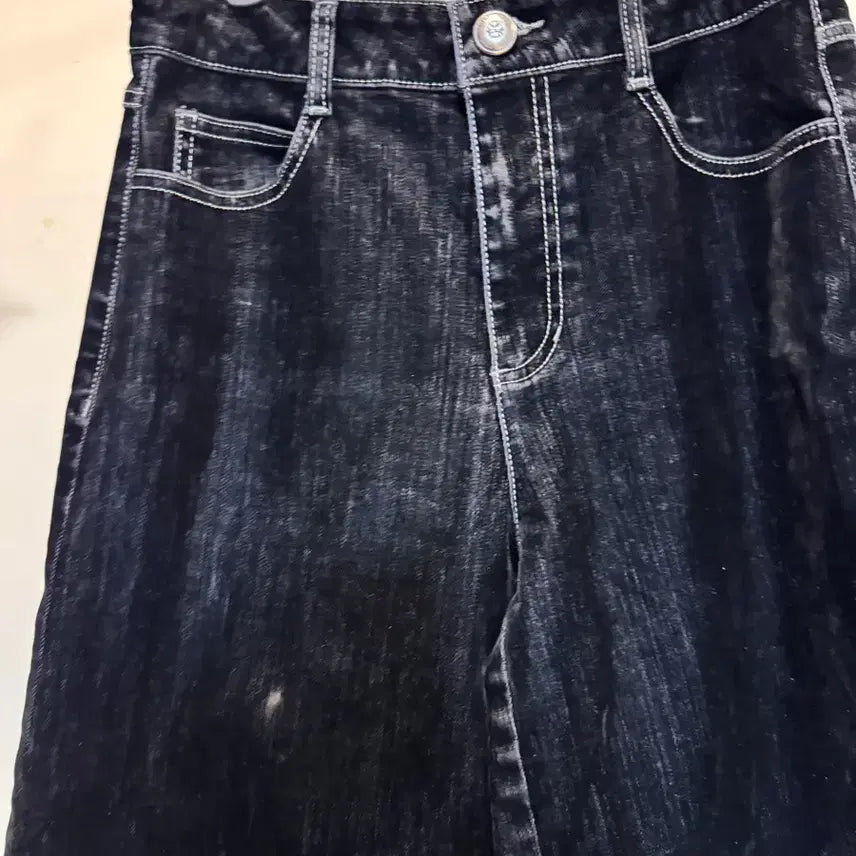 [BUNJANG] DEW E L Velvet Wide Denim Pants / 듀엘 벨벳 와이드 데님