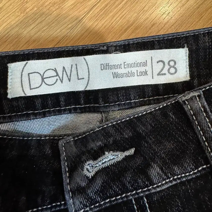 [BUNJANG] DEW E L Velvet Wide Denim Pants / 듀엘 벨벳 와이드 데님