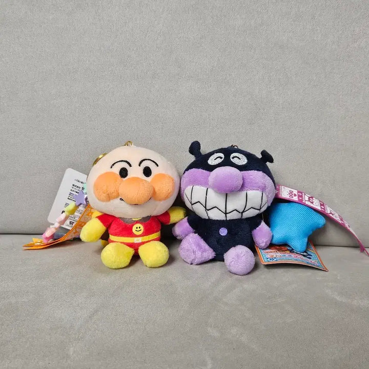[BUNJANG] Anpanman Baikinman Keyring Plush Set / [2종세트]호빵맨 세균맨 키링 인형
