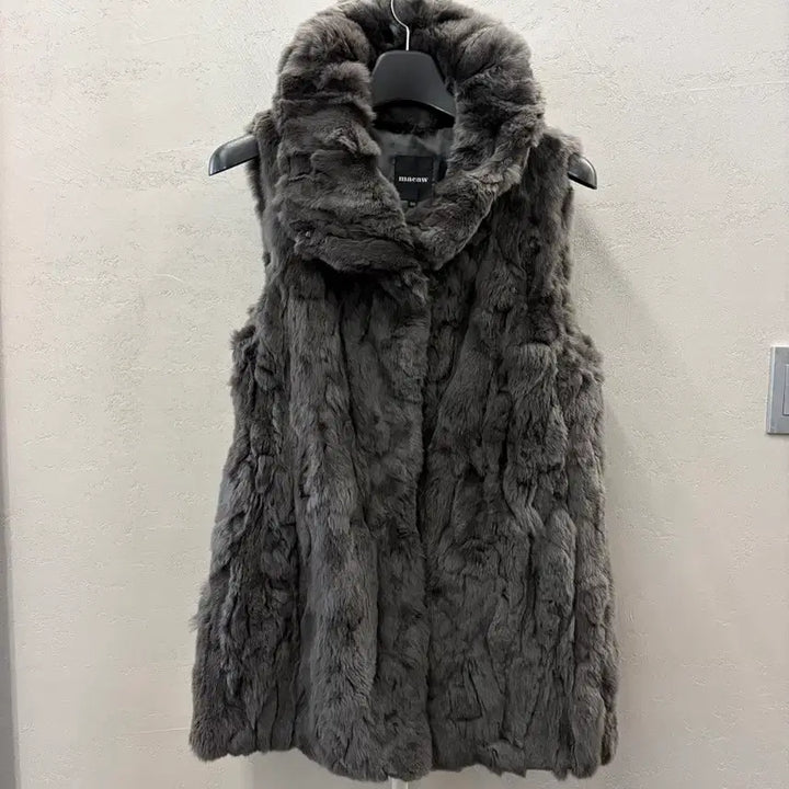 [BUNJANG] Macaw Rabbit Fur Vest / Macaw 여성 토끼털 조끼 90
