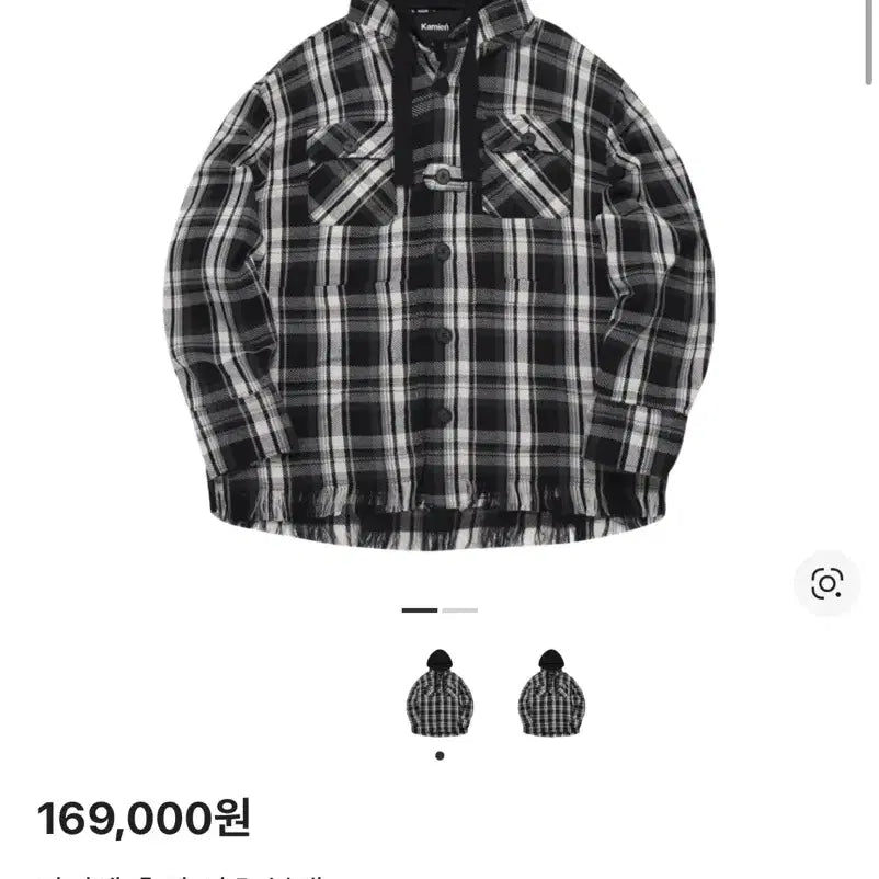 [BUNJANG] Kamien Check Hoodie Shirt / 카미엔 후드 셔츠 체크 후디 셔츠