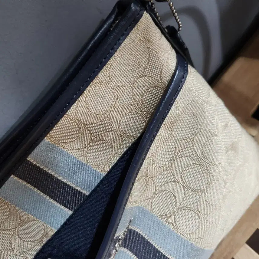[BUNJANG] Coach Signature Stripe Crossbody Bag / 코치 시그니처 스트라이프 크로스백