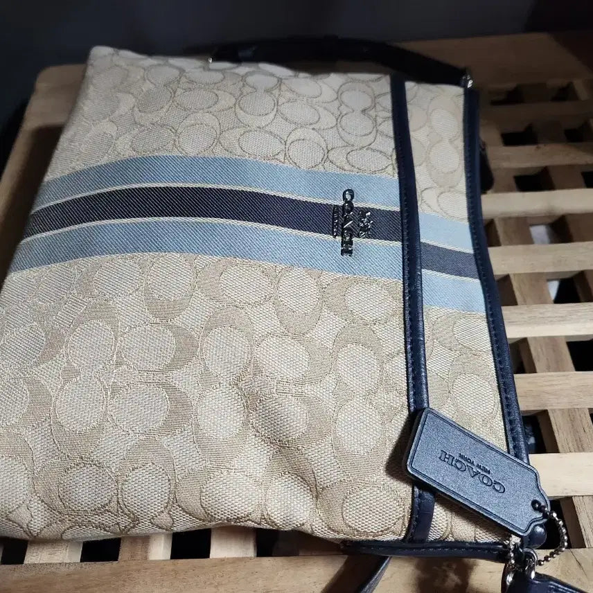 [BUNJANG] Coach Signature Stripe Crossbody Bag / 코치 시그니처 스트라이프 크로스백
