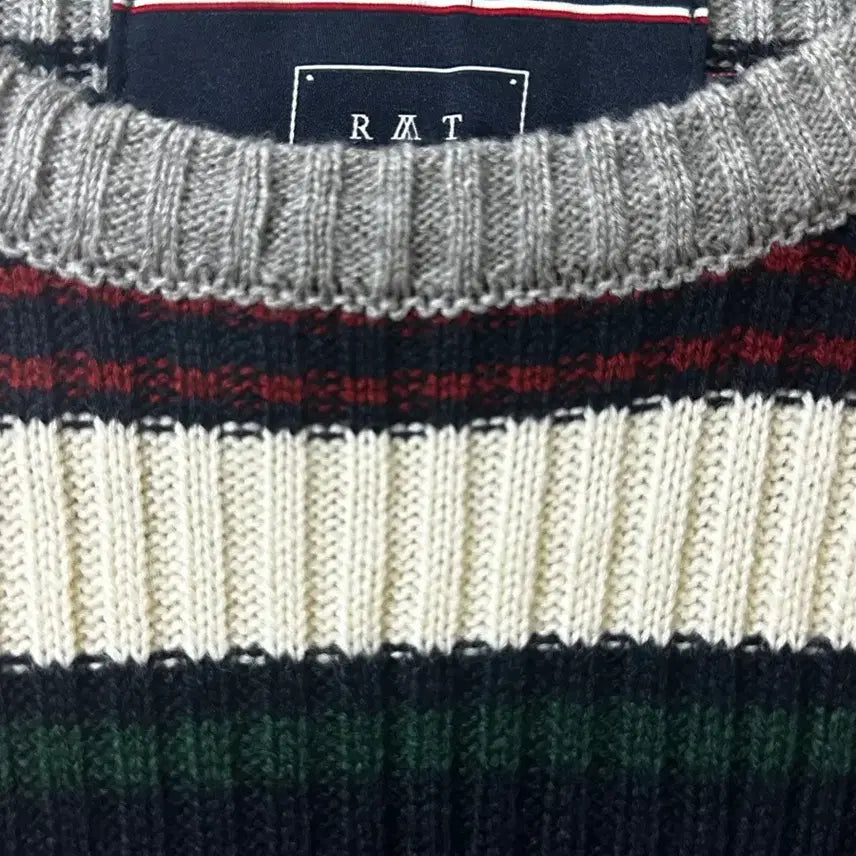 [BUNJANG] Romantic Crown Stripe Knitwear Gray / (새상품)로맨틱크라운 스프라이트 니트 웨어 그레이