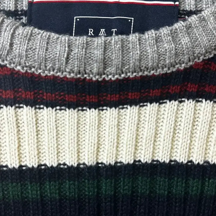 [BUNJANG] Romantic Crown Stripe Knitwear Gray / (새상품)로맨틱크라운 스프라이트 니트 웨어 그레이