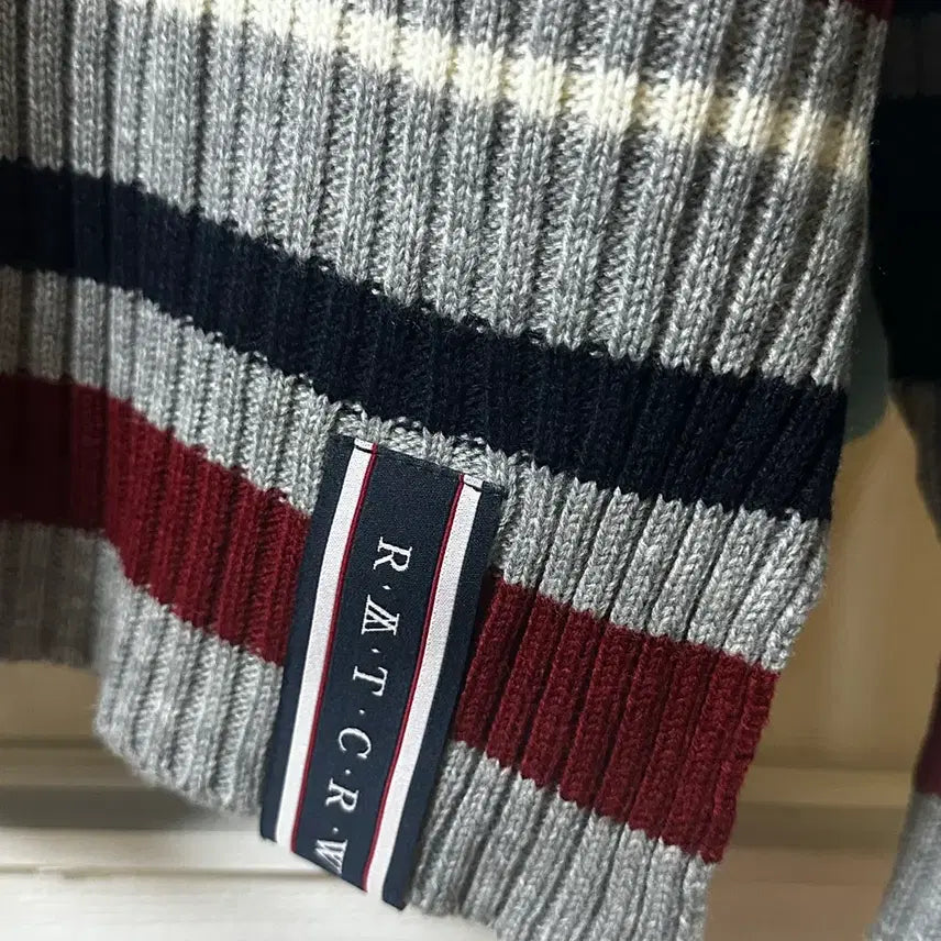 [BUNJANG] Romantic Crown Stripe Knitwear Gray / (새상품)로맨틱크라운 스프라이트 니트 웨어 그레이