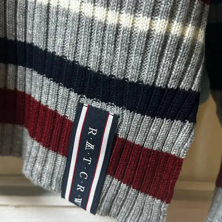 [BUNJANG] Romantic Crown Stripe Knitwear Gray / (새상품)로맨틱크라운 스프라이트 니트 웨어 그레이
