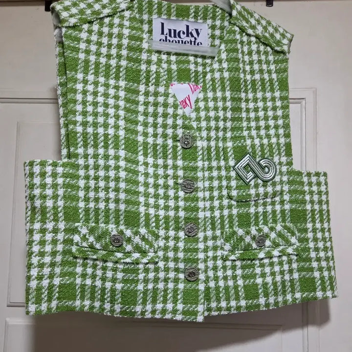 [BUNJANG] Lucky Chouette Tweed Vest / 럭키슈에뜨 트위드 조끼