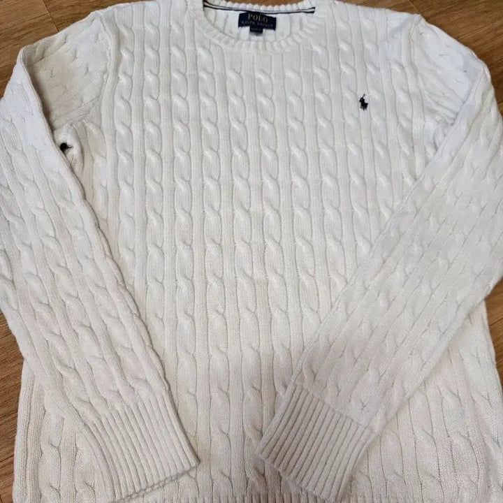 [BUNJANG] Polo Ralph Lauren Cream Cable Knit Sweater / 폴로 랄프로렌 정품 남성 크림 케이블 니트