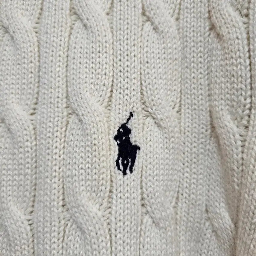 [BUNJANG] Polo Ralph Lauren Cream Cable Knit Sweater / 폴로 랄프로렌 정품 남성 크림 케이블 니트