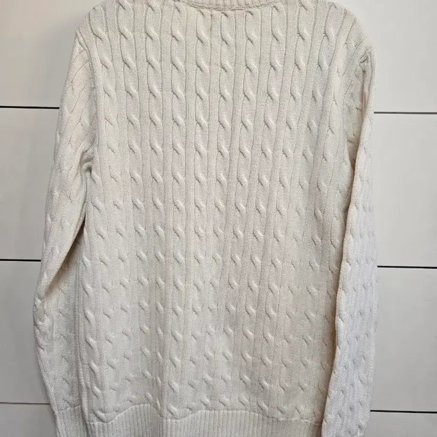 [BUNJANG] Polo Ralph Lauren Cream Cable Knit Sweater / 폴로 랄프로렌 정품 남성 크림 케이블 니트