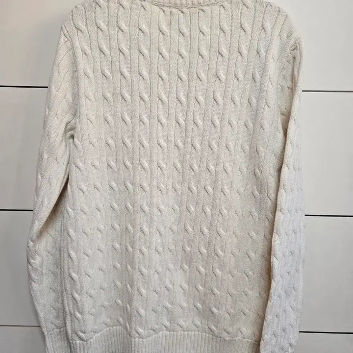 [BUNJANG] Polo Ralph Lauren Cream Cable Knit Sweater / 폴로 랄프로렌 정품 남성 크림 케이블 니트